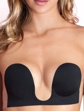 Fashion Forms U Plunge Backless Strapless Bra New Black